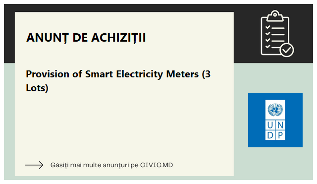 Provision of Smart Electricity Meters (3 Lots)