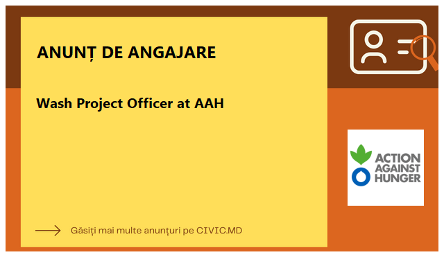 Wash Project Officer at AAH