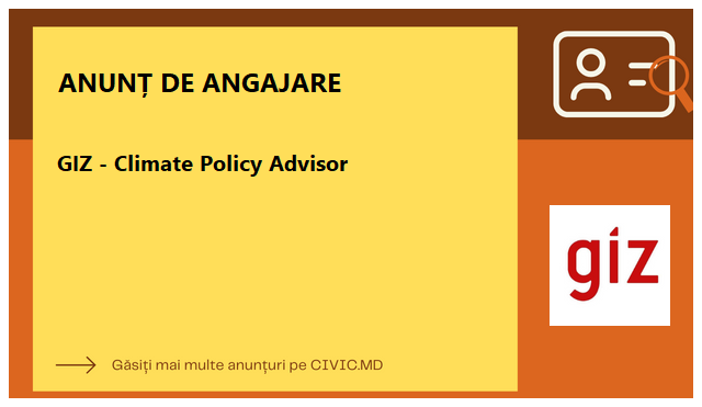 GIZ - Climate Policy Advisor 