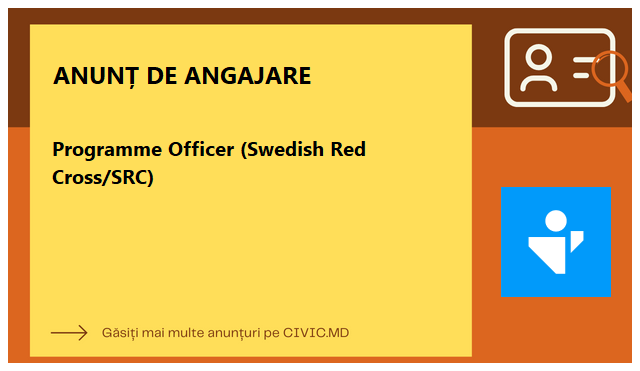 Programme Officer (Swedish Red Cross/SRC)