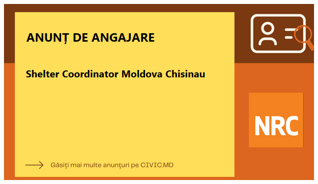 Shelter Coordinator Moldova Chisinau