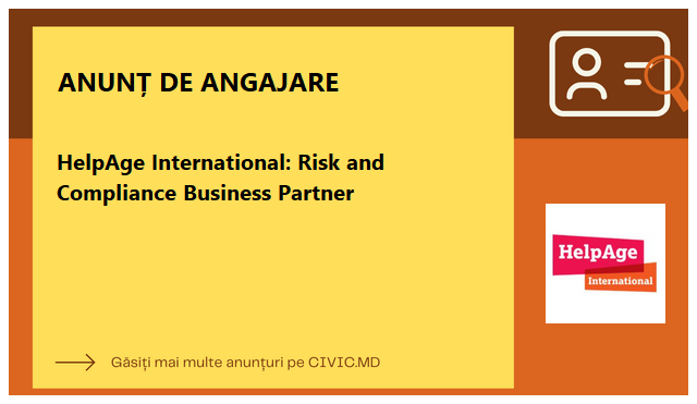 HelpAge International: Risk and Compliance Business Partner