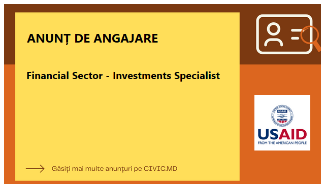Financial Sector - Investments Specialist