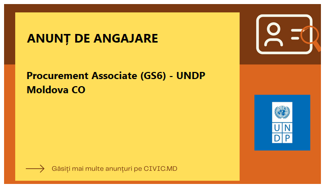 Procurement Associate (GS6) - UNDP Moldova CO