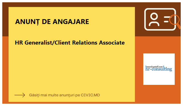 HR Generalist/Client Relations Associate