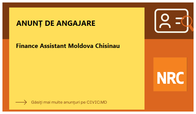 Finance Assistant Moldova Chisinau