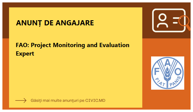 FAO: Project Monitoring and Evaluation Expert