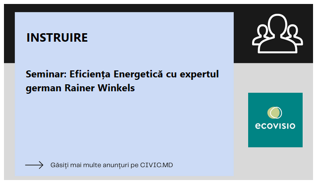 Seminar: Eficiența Energetică cu expertul german Rainer Winkels