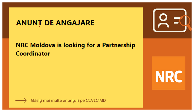NRC Moldova is looking for a Partnership Coordinator