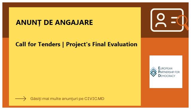 Call for Tenders | Project's Final Evaluation