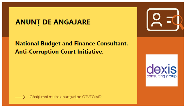 National Budget and Finance Consultant. Anti-Corruption Court Initiative.
