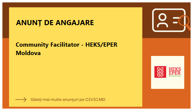 Community Facilitator - HEKS/EPER Moldova