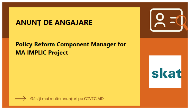 Policy Reform Component Manager for MA IMPLIC Project