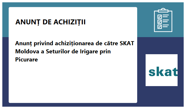Centrul Moldo-Elvețian pentru Cooperare SKAT Centrul Moldo-Elvețian pentru Cooperare SKAT