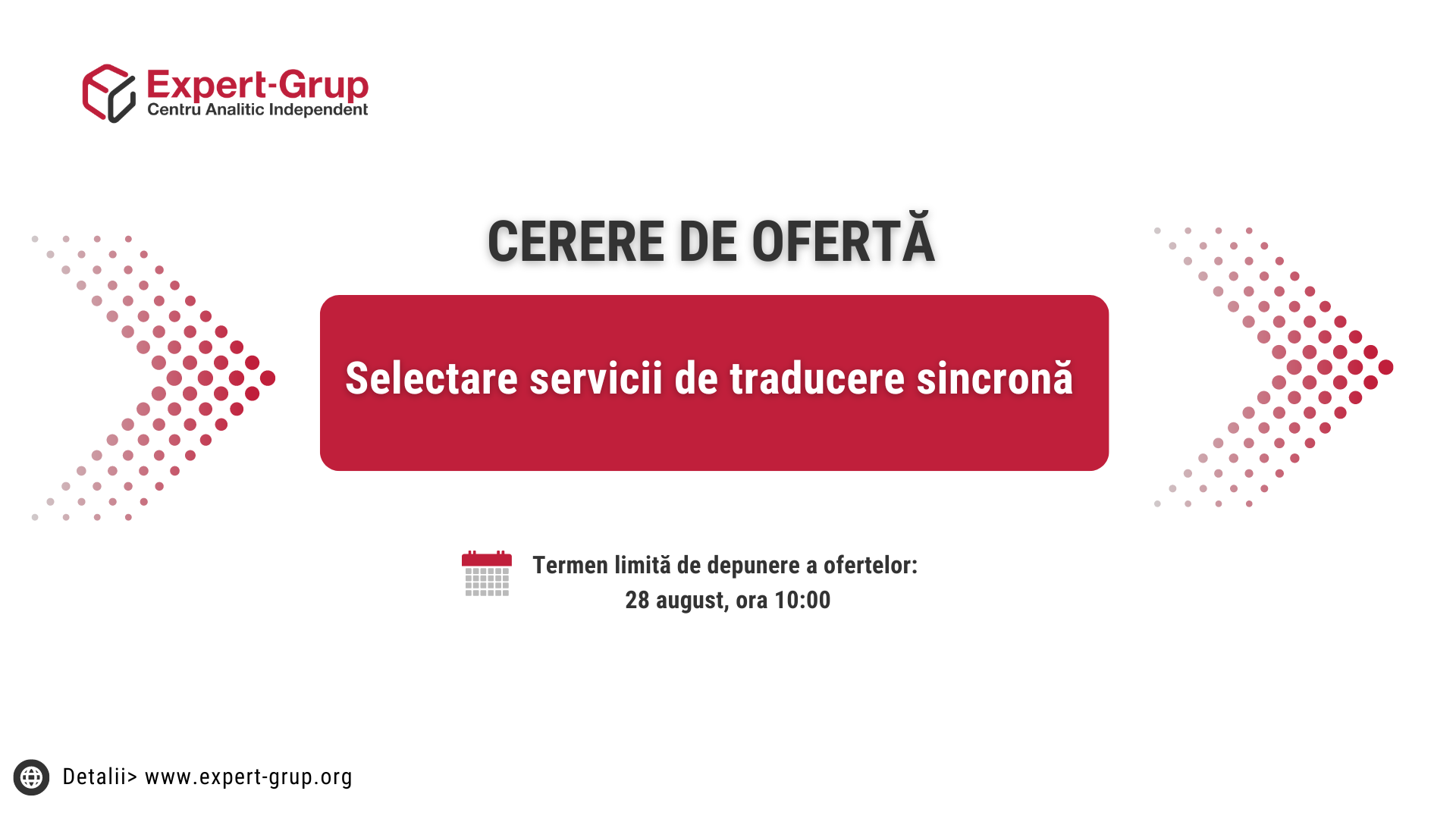 Concurs traduceri sincrona ecchipament si servicii